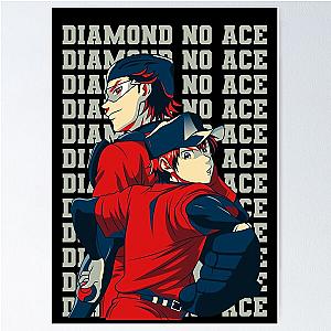 Ace of Diamonds Best Pitcher Sawamura and Miyuki Poster