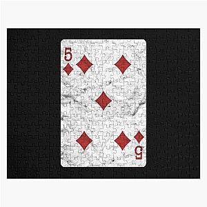 Playing Cards 5 of Diamonds Jigsaw Puzzle