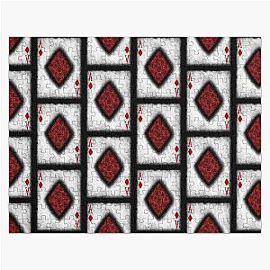 Ace of Diamonds with Rose Jigsaw Puzzle