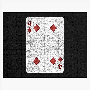Playing Cards of Diamonds Distressed Design Jigsaw Puzzle