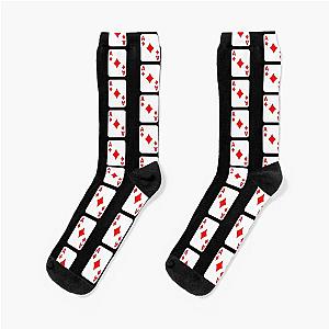 Ace Diamonds Lucky Suit Sticker Socks