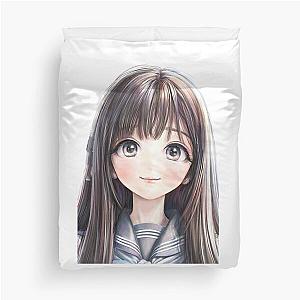 Sparkling Longing Sailor Uniform Retro Vintage Duvet Cover