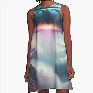 Mystic Heights Ancient Aliens A-Line Dress