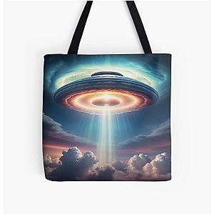 Celestial Veil Ancient Aliens Tote Bag