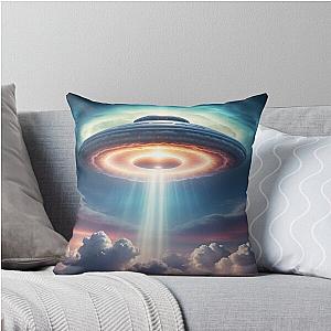 Celestial Veil Ancient Aliens Throw Pillow