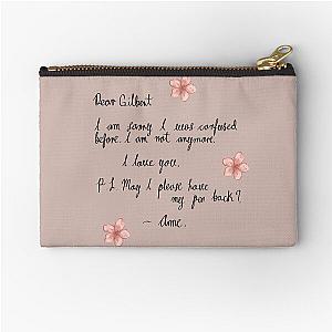 Letter from Anne Cuthbert to Gilbert (Anne with an e) Zipper Pouch