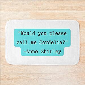 Anne of Green Gables - Anne Shirley Quote - Teal Bath Mat Has Been Cleaned