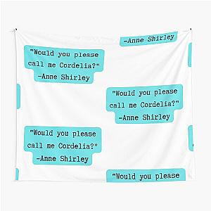 Anne of Green Gables - Famous Anne Shirley Quote Teal Tapestry