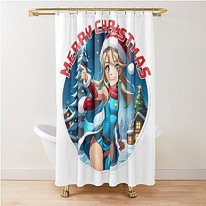 Archer Girl Christmas Shower Curtain -> Archer Girl Christmas Shower Curtain