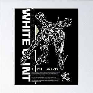 Armored Core 4 Line Ark Mech White Glint Negative Poster