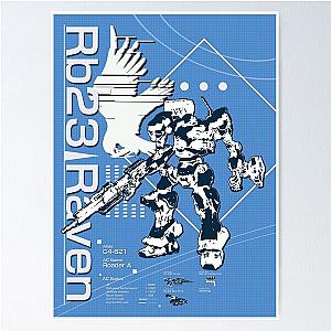 Armored Core Rb23 Raven Blueprint Poster