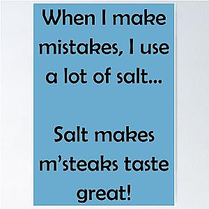 Barenaked Ladies - Salt Makes Steaks Taste Great - Dark Text Poster