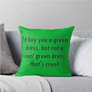 Barenaked Ladies Million Dollar Green Dress Throw Pillow