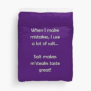 Barenaked Ladies - Salt Makes Steaks Taste Great - Light Text Duvet Cover