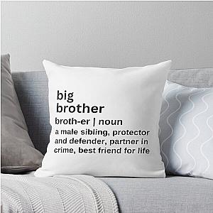 Big Brother Definition Big Brother Birthday Gift Funny Big Brother Partners in Crime Throw Pillow