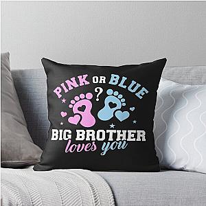 Big Brother Gender Reveal Throw Pillow