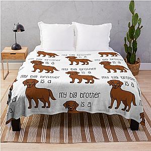 My Big Brother Fox Red Labrador Throw Blanket