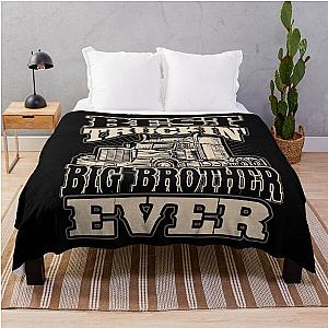 Best Truckin Big Brother Trucker Throw Blanket