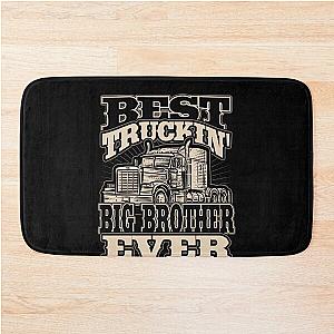 Truckin Big Brother Trucker Truck Driver Bath Mat
