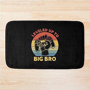 Leveled Up to Big Brother Gift New Brother Siblings Bath Mat