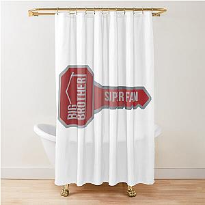 Big Brother Houseguest Key  Red Super Fan Version Shower Curtain