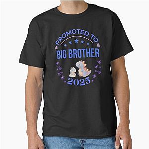 Promoted to Big Brother 2025 Cute Dinosaur Announcement for Sibling T-Shirt