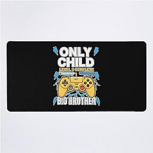 Level 1 Complete Big Brother Gamer Funny Pregnancy Reveal for Gamer Desk Mat