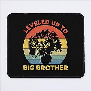 Leveled Up To Big Brother Gift New Brother Siblings Mouse Pad EST 2022