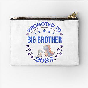 Promoted to Big Brother 2025 Cute Dinosaur Announcement for Sibling Zipper Pouch