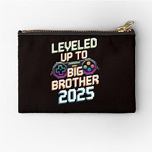 Leveled Up To Big Brother 2025 Funny Gamer Big Boys Kids Zipper Pouch