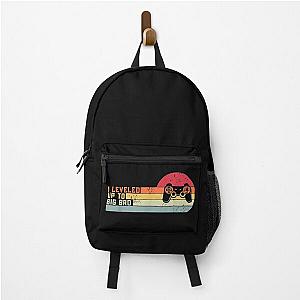 Mens Leveled Up To Big Brother Est 2021 Promoted Big Brother Gamer T-Shirt Backpack