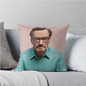 Portrait of a man celebrity Bryan Cranston Throw Pillow