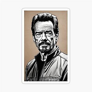 Portrait of a man actor Bryan Cranston sticker