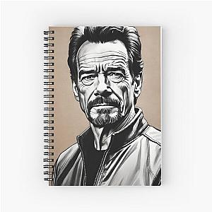 Portrait of a man Bryan Cranston Spiral Notebook