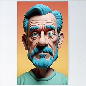 Portrait of a man Bryan Cranston actor celebrity Poster