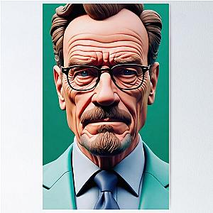 Portrait of a man Bryan Cranston Celebrity Actor Poster