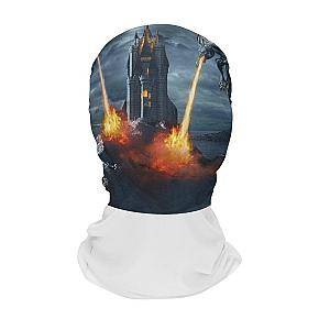 Two Dragons Attack the Castle Funny Balaclava Face Head Mask for Party Halloween Christmas Cosplay