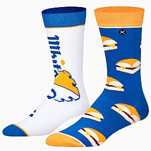 Food White Castle Burgers Novelty Fun Socks