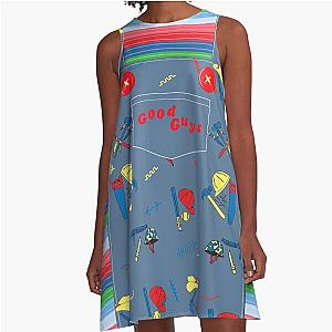 Good. Guys. Child's. Play. Killer. Doll. Overalls. A. Line. Dress