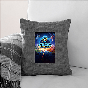 Cubic Odyssey Explore a World of Blocks Style Cubic Odyssey Pillows Cover