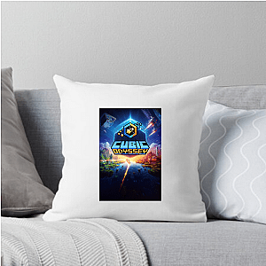 Cubic Odyssey Explore a World of Blocks Style Cubic Odyssey Pillows Cover