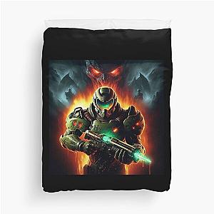 Doom Slayer with BFG Duvet Cover