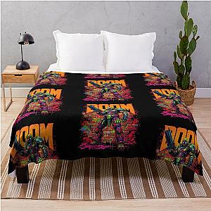 Doom Slayer Retro Pop Throw Blanket