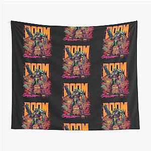 Doom Slayer Retro Pop Art Tapestry