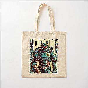 Doom Slayer on interspace Cotton Tote Bag