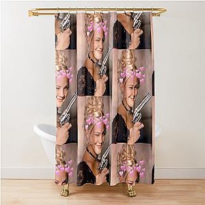Drew Barrymore Pistol Shower Curtain