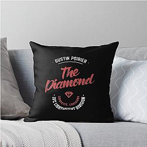 Dustin Poirier Vintage Typography Badge Red Classic Pillow
