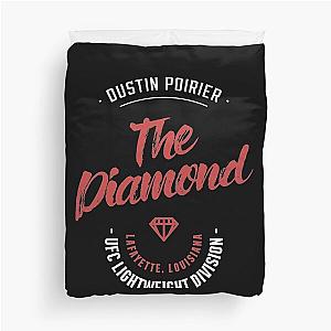 Dustin Poirier - Vintage Typaed Badge 2 - Red Classic Duvet Cover