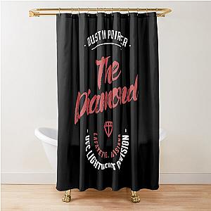Dustin Poirier - Vintage Typographic Badge 2 - Red Classic Shower Curtain