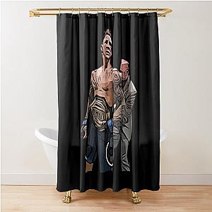 Dustin Poirier Vintage Sticker Shower Curtain